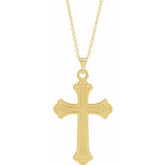 14K Yellow Cross 18" NEcklace